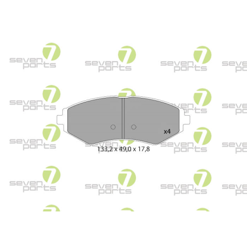 Bremsbelagsatz Scheibenbremse 7 Seven Parts SVP27660 f&uuml;r Chevrolet Daewoo
