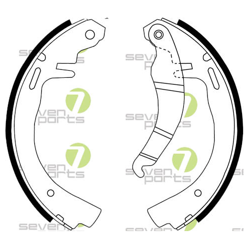 Bremsbackensatz 7 Seven Parts SVG10121 für Hinterachse