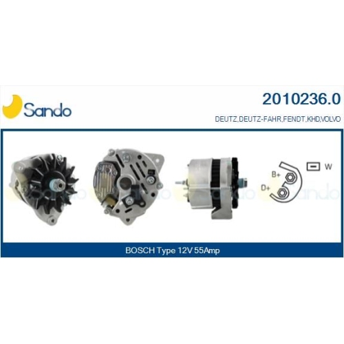 Alternator Sando 2010236.0 for Khd