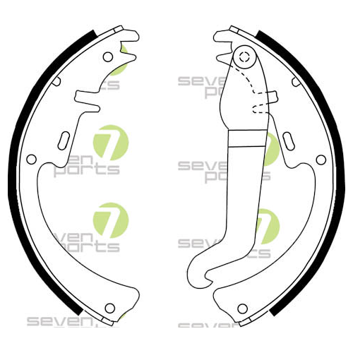 Bremsbackensatz 7 Seven Parts SVG10127 für Hinterachse