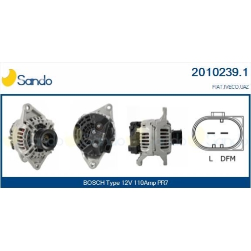 Generator Sando 2010239.1 f&uuml;r Fiat Iveco