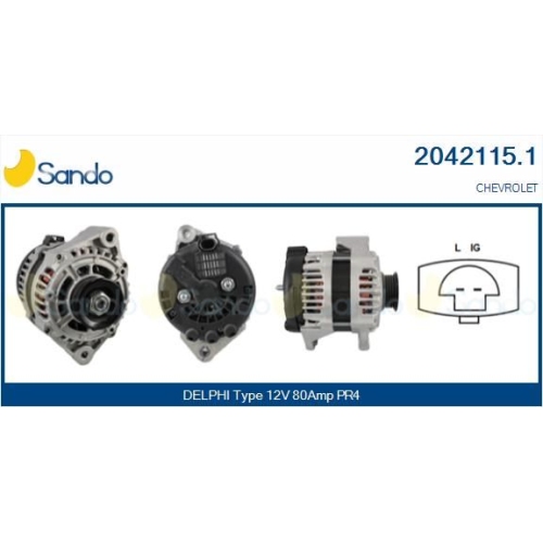 Generator Sando 2042115.1 f&uuml;r Chevrolet