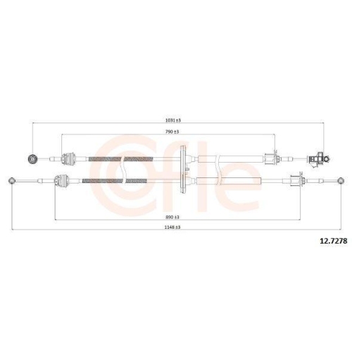 Seilzug Schaltgetriebe Cofle 12.7278 f&uuml;r Citro&euml;n Fiat Peugeot