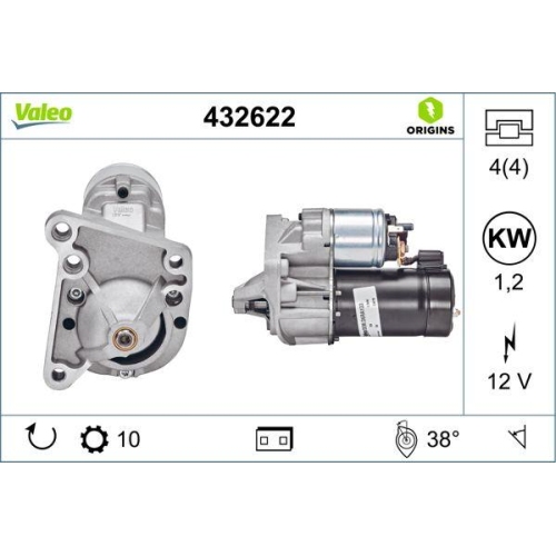 Starter Valeo 432622 Valeo Origins New Oe Technologie für Renault Volvo