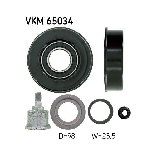 Umlenk /führungsrolle Keilrippenriemen Skf VKM 65034 für Hyundai