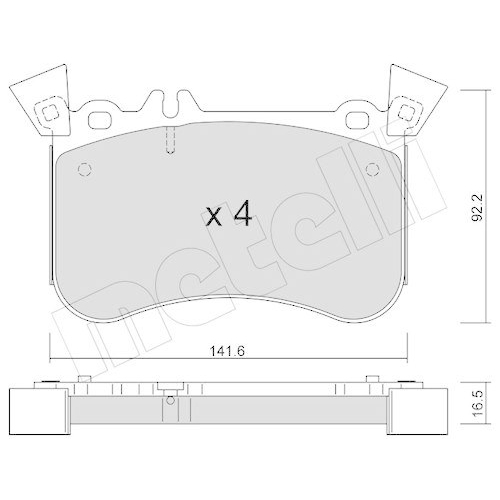 Bremsbelagsatz Scheibenbremse Metelli 22-1133-1 f&uuml;r Mercedes Benz Mercedes Benz