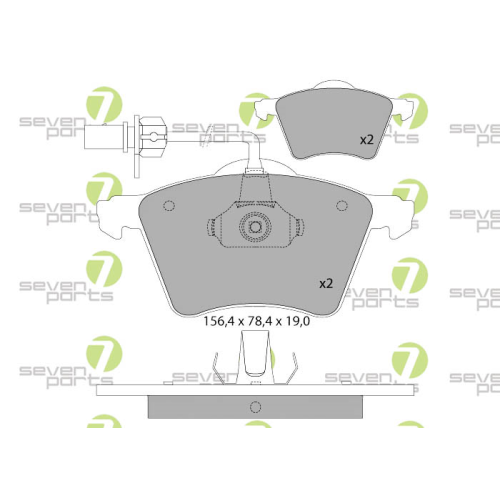 Brake Pad Set Disc Brake 7 Seven Parts SVP21682 for Audi Ford Seat Skoda Vag VW
