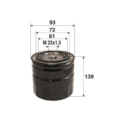 &Ouml;lfilter Valeo 586055 f&uuml;r Citro&euml;n Fiat Iveco Peugeot Cummins