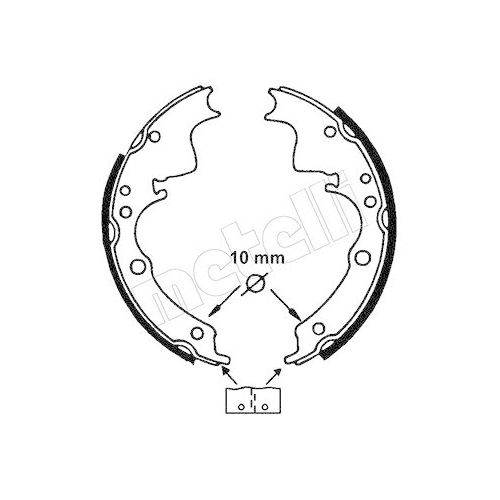 Bremsbackensatz Metelli 53-0109 f&uuml;r Alfa Romeo Bedford Daf Fiat Iveco Ldv