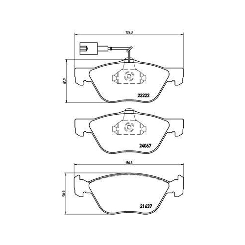 Bremsbelagsatz Scheibenbremse Brembo P23112 Prime Line f&uuml;r Alfa Romeo