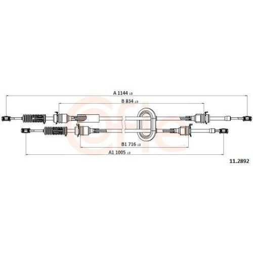 Seilzug Schaltgetriebe Cofle 11.2892 für Renault