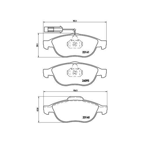 Bremsbelagsatz Scheibenbremse Brembo P23114 Prime Line f&uuml;r Alfa Romeo Fiat