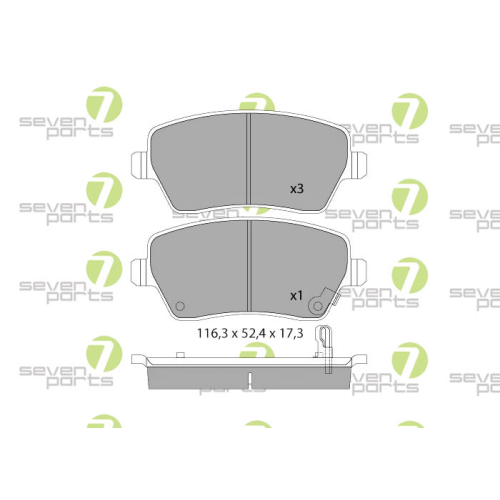 Bremsbelagsatz Scheibenbremse 7 Seven Parts SVP23240 f&uuml;r Nissan Opel Suzuki