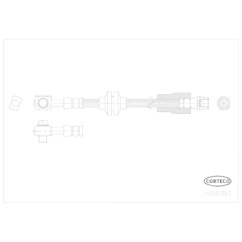 Bremsschlauch Corteco 49381363 f&uuml;r Opel Vauxhall Chevrolet Buick Buick (sgm)