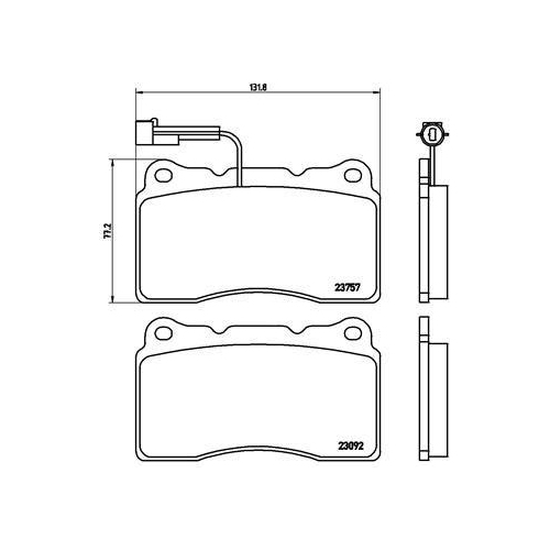Bremsbelagsatz Scheibenbremse Brembo P23115 Prime Line f&uuml;r Alfa Romeo Lancia