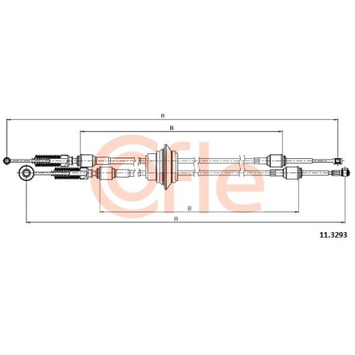 Cable Pull Manual Transmission Cofle 11.3293 for Citroën Fiat