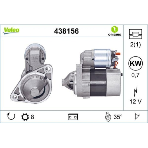 Starter Valeo 438156 Valeo Origins New Oe Technologie f&uuml;r Nissan