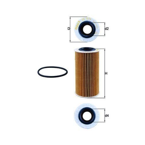 Ölfilter Mahle OX 1076D für Audi VW Cupra