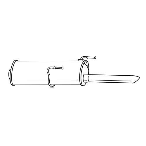 Rear Muffler Sigam 45699 for Peugeot