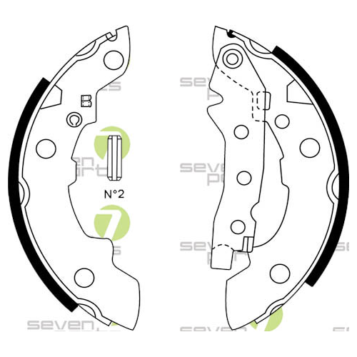 Bremsbackensatz 7 Seven Parts SVG10155 für Hinterachse
