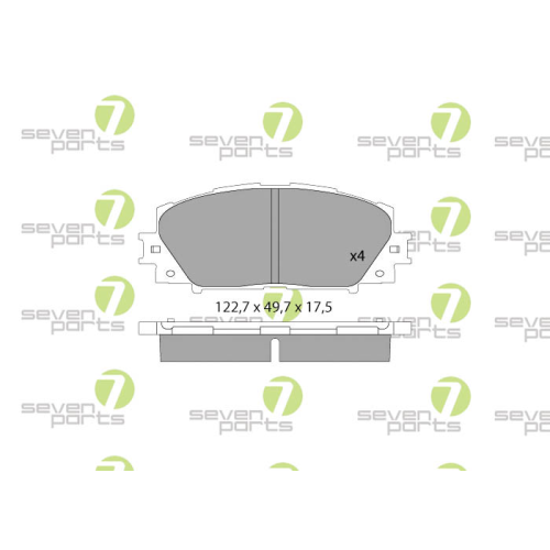 Bremsbelagsatz Scheibenbremse 7 Seven Parts SVP23280 f&uuml;r Lexus Toyota
