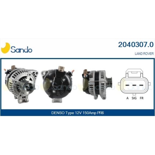 Generator Sando 2040307.0 f&uuml;r Rover Land Rover