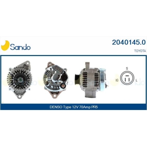 Generator Sando 2040145.0 f&uuml;r Toyota