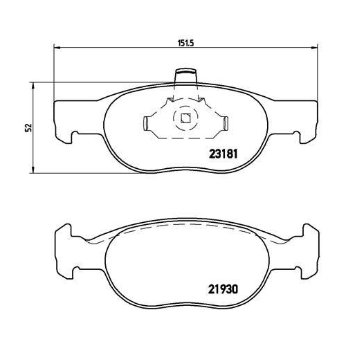 Bremsbelagsatz Scheibenbremse Brembo P23125 Prime Line f&uuml;r Fiat Lancia