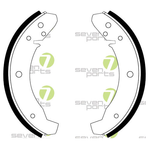 Bremsbackensatz 7 Seven Parts SVG10196 f&uuml;r Hinterachse