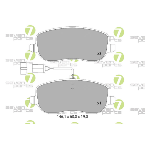 Bremsbelagsatz Scheibenbremse 7 Seven Parts SVP21871 für Fiat 1. Vorderachse