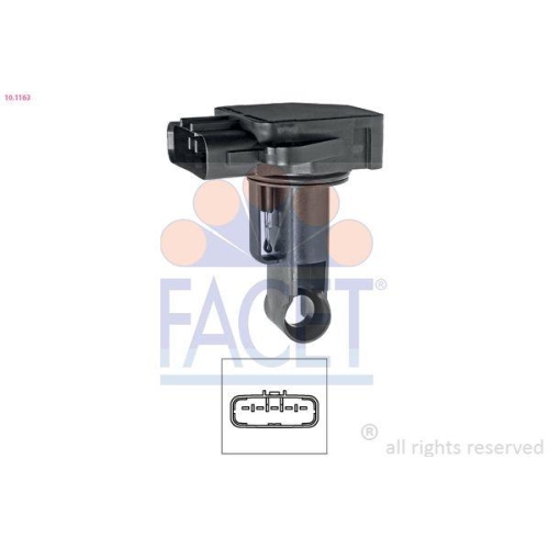 Mass Air Flow Sensor Facet 10.1163 Made In Italy - Oe Equivalent for Fiat Ford