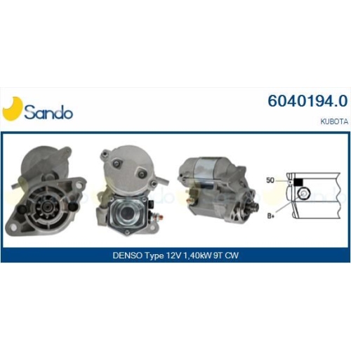 Starter Sando 6040194.0 für Kubota