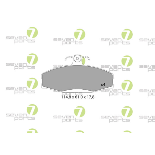Bremsbelagsatz Scheibenbremse 7 Seven Parts SVP12561 f&uuml;r Audi Seat Skoda Vag VW
