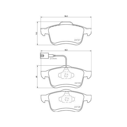 Bremsbelagsatz Scheibenbremse Brembo P23130 Prime Line f&uuml;r Fiat Lancia Opel