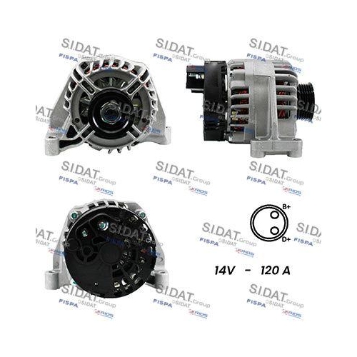 Generator Sidat A12DE0030A2 f&uuml;r Alfa Romeo Fiat Ford Lancia