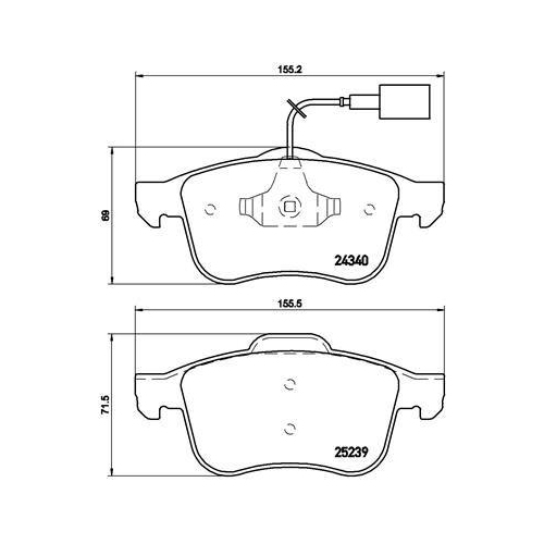 Bremsbelagsatz Scheibenbremse Brembo P23132 Prime Line f&uuml;r Alfa Romeo