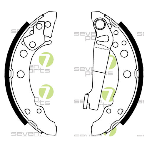 Bremsbackensatz 7 Seven Parts SVG10233 f&uuml;r Hinterachse