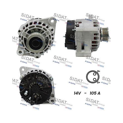 Generator Sidat A12DE0050A2 f&uuml;r Opel