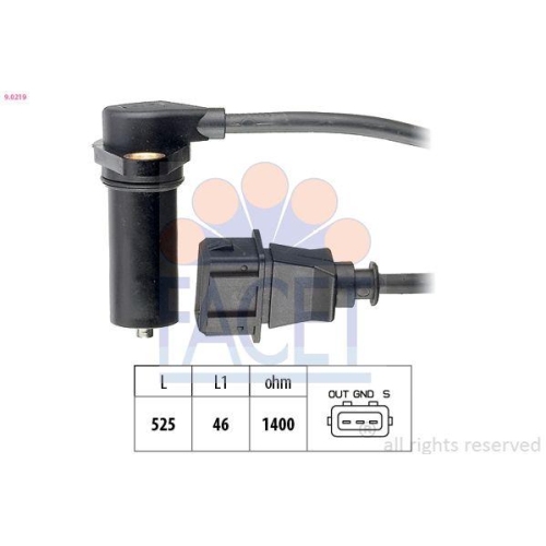 Impulsgeber Kurbelwelle Facet 9.0219 Made In Italy - Oe Equivalent f&uuml;r Audi Seat