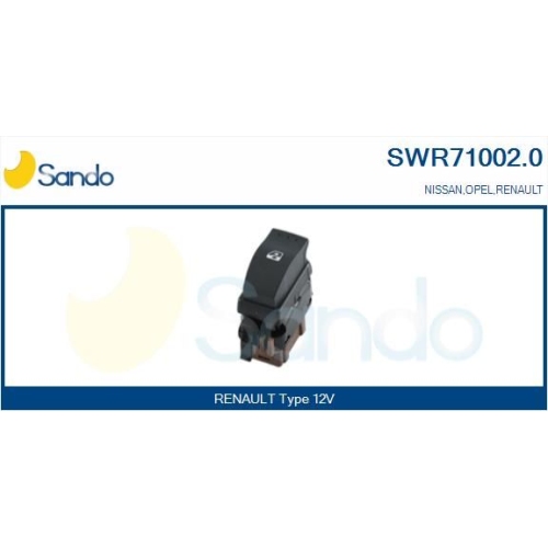 Schalter Fensterheber Sando SWR71002.0 für Nissan Opel Renault Beifahrerseitig