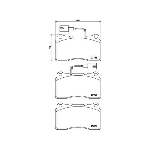 Bremsbelagsatz Scheibenbremse Brembo P23134 Prime Line f&uuml;r Alfa Romeo