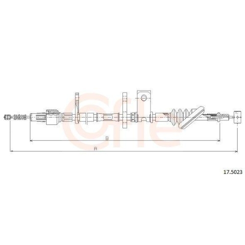 Seilzug Feststellbremse Cofle 17.5023 für Suzuki Hinten Links