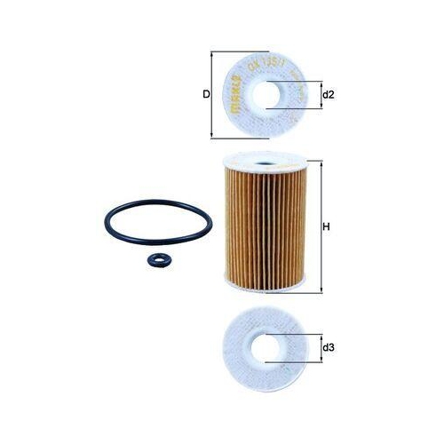 Ölfilter Mahle OX 135/1D für Mercedes Benz Mercedes Benz Mercedes Benz Ducati