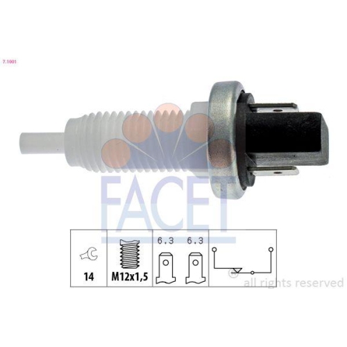 Bremslichtschalter Facet 7.1001 Made In Italy - Oe Equivalent für Alfa Romeo