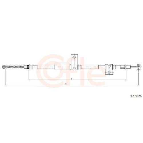 Seilzug Feststellbremse Cofle 17.5026 für Suzuki Hinten Links