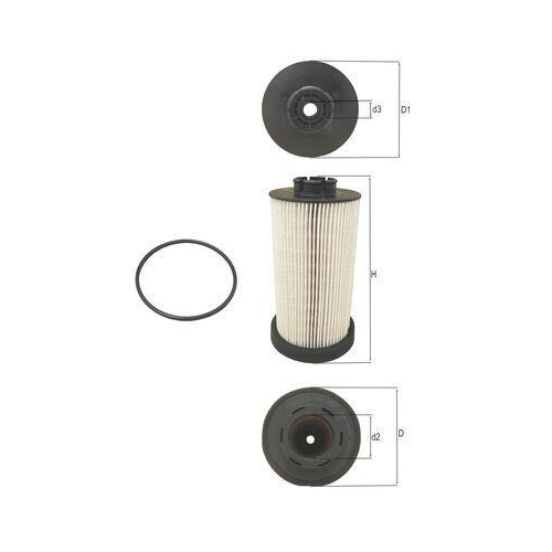 Kraftstofffilter Mahle KX 80/1D f&uuml;r K&auml;ssbohrer Mercedes Benz Mercedes Benz Bomag
