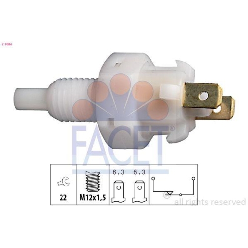 Bremslichtschalter Facet 7.1004 Made In Italy - Oe Equivalent f&uuml;r Opel Saab