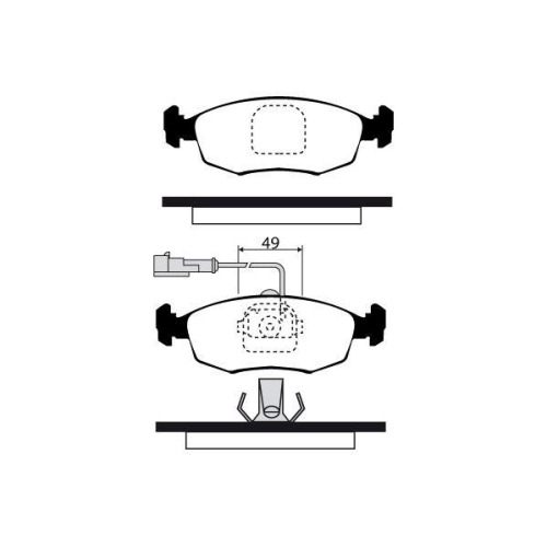 Brake Pad Set Disc Brake Raicam RA.0318.3 for Fiat