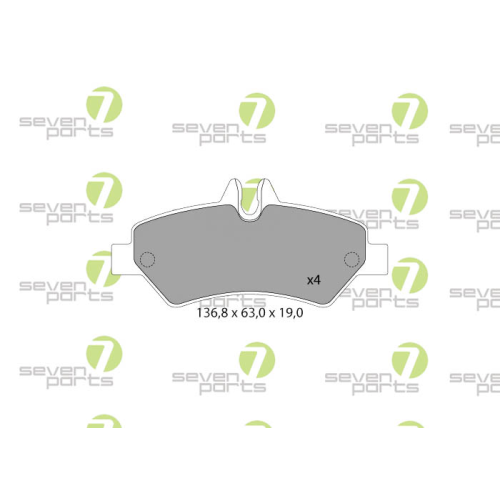 Bremsbelagsatz Scheibenbremse 7 Seven Parts SVP23500 f&uuml;r Audi Mercedes Benz Seat