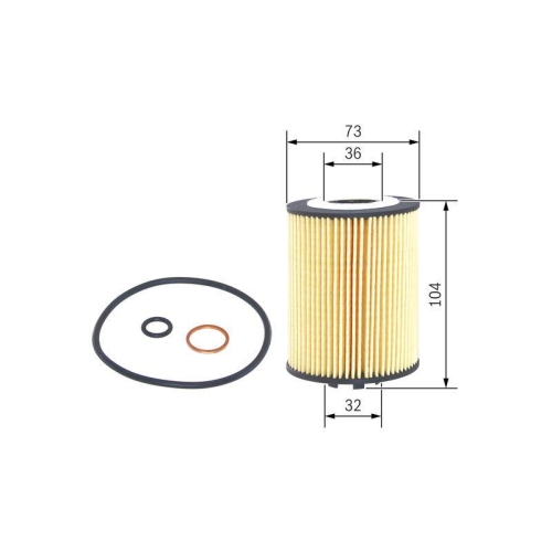 Servicekit 3 Filter Bosch f&uuml;r BMW 6 E64 645 E63 5 E61 545 E+6 Liter &Ouml;l 5w30